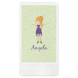 Custom Character (Woman) Guest Paper Towels - Full Color (Personalized)
