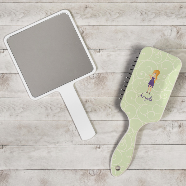 Custom Character (Woman) Hair Brush - In Context