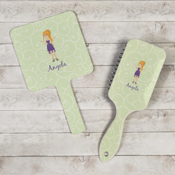 Custom Character (Woman) Hand Mirrors - In Context