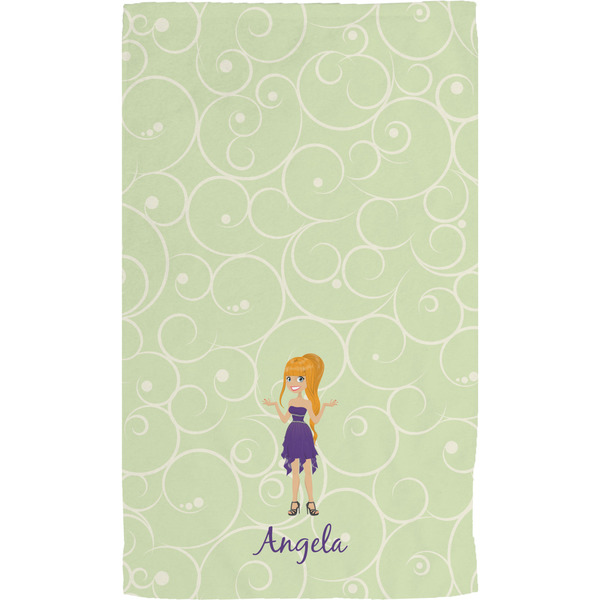 Custom Character (Woman) Hand Towel (Personalized) Full
