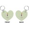 Custom Character (Woman) Heart Keychain (Front + Back)