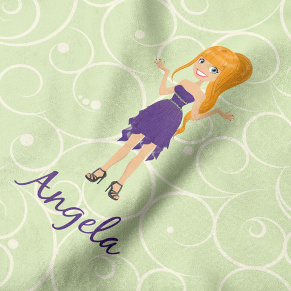 Custom Character (Woman) Hooded Baby Towel- Detail Close Up