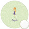 Custom Character (Woman) Printed Cookie Topper - 3.25" (Personalized)