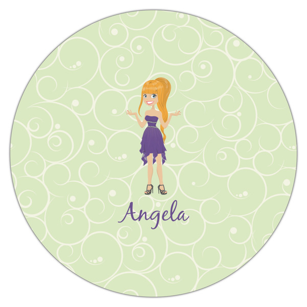 Custom Character (Woman) Icing Circle - Large - Single
