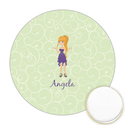Custom Character (Woman) Printed Cookie Topper - 2.5" (Personalized)
