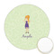 Custom Character (Woman) Printed Cookie Topper - Round (Personalized)