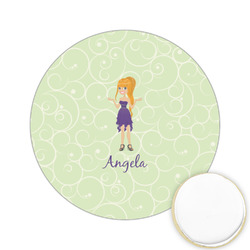 Custom Character (Woman) Printed Cookie Topper - 2.15" (Personalized)