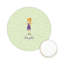 Custom Character (Woman) Printed Cookie Topper - 2.15" (Personalized)