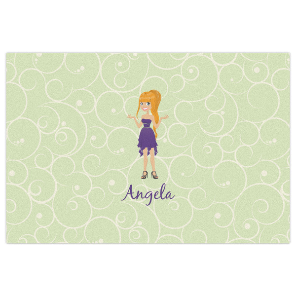 Custom Character (Woman) Indoor / Outdoor Rug - 2'x3' - Front Flat