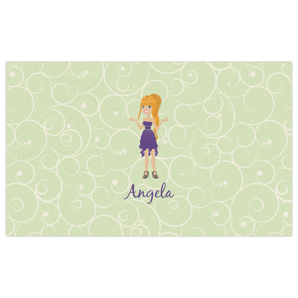 Custom Character (Woman) Indoor / Outdoor Rug - 3'x5' - Front Flat