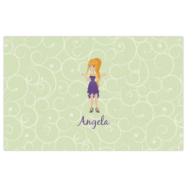 Custom Character (Woman) Indoor / Outdoor Rug - 5'x8' - Front Flat