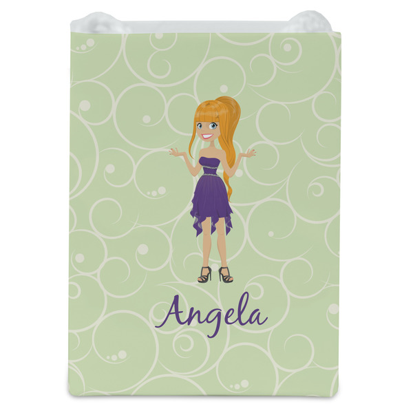 Custom Character (Woman) Jewelry Gift Bag - Matte - Front