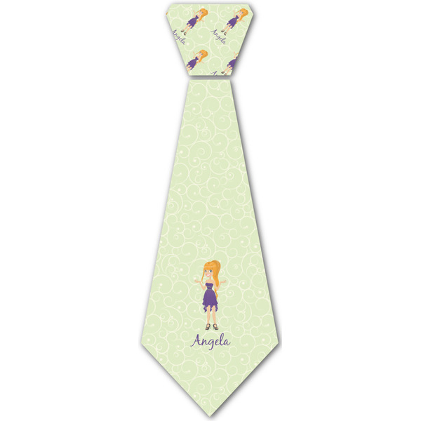 Custom Custom Character (Woman) Iron On Tie - 4 Sizes w/ Name or Text