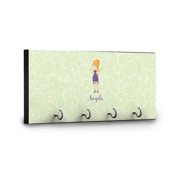 Custom Character (Woman) Key Hanger - Front View with Hooks