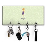 Custom Character (Woman) Key Hanger w/ 4 Hooks w/ Graphics and Text