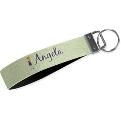 Custom Character (Woman) Webbing Keychain Fob - Small (Personalized)
