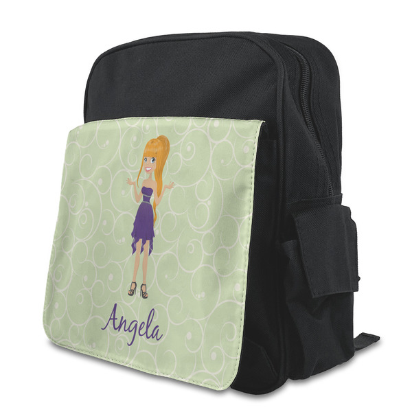 Custom Custom Character (Woman) Preschool Backpack (Personalized)