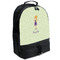 Custom Character (Woman) Large Backpack - Black - Angled View
