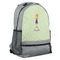 Custom Character (Woman) Large Backpack - Gray - Angled View