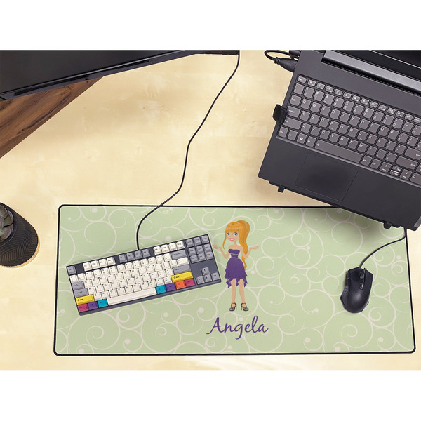 Custom Character (Woman) Large Gaming Mats - LIFESTYLE