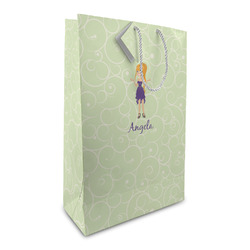 Custom Character (Woman) Large Gift Bag (Personalized)