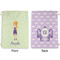 Custom Character (Woman) Large Laundry Bag - Front & Back View