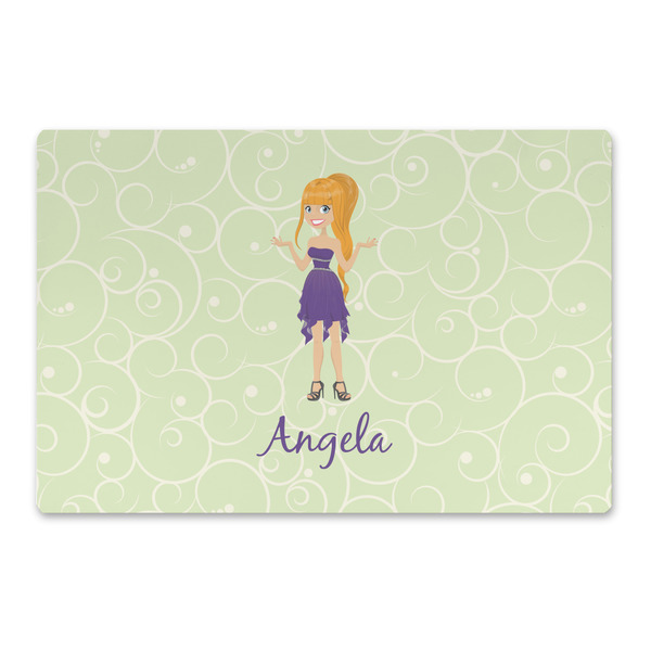 Custom Custom Character (Woman) Large Rectangle Car Magnet (Personalized)