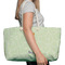 Custom Character (Woman) Large Rope Tote Bag - In Context View
