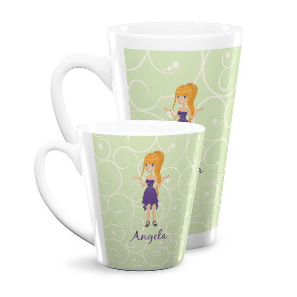Custom Character (Woman) Latte Mugs Main