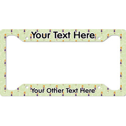 Custom Character (Woman) License Plate Frame - Style A (Personalized)