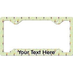 Custom Character (Woman) License Plate Frame - Style C (Personalized)