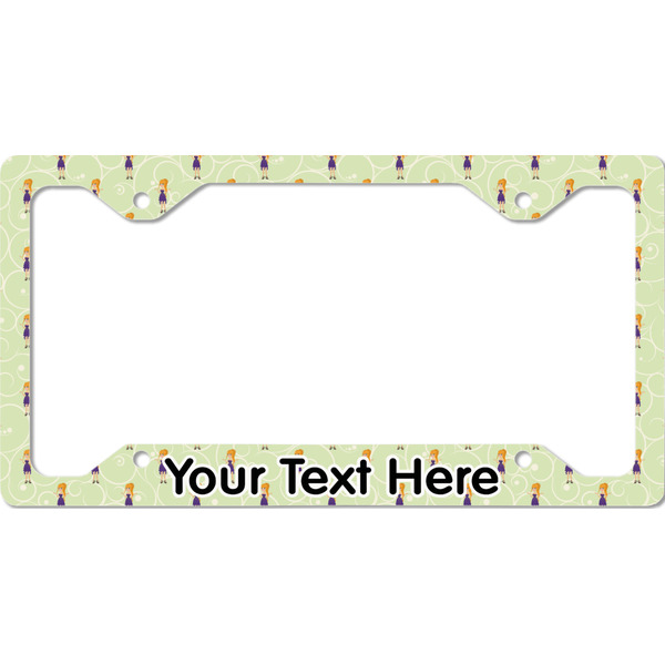 Custom Custom Character (Woman) License Plate Frame - Style C (Personalized)
