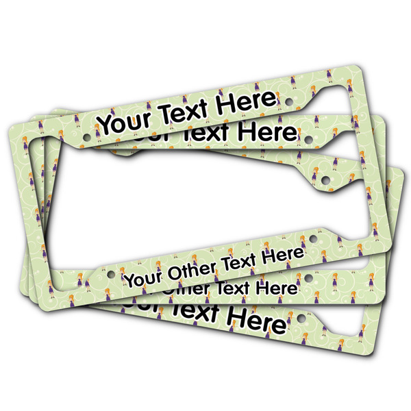 Custom Character (Woman) License Plate Frames - (PARENT MAIN)