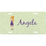 Custom Character (Woman) Front License Plate (Personalized)