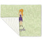 Custom Character (Woman) Linen Placemat - Folded Corner (single side)