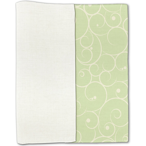 Custom Character (Woman) Linen Placemat - Folded Half