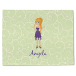 Custom Character (Woman) Single-Sided Linen Placemat - Single w/ Name or Text
