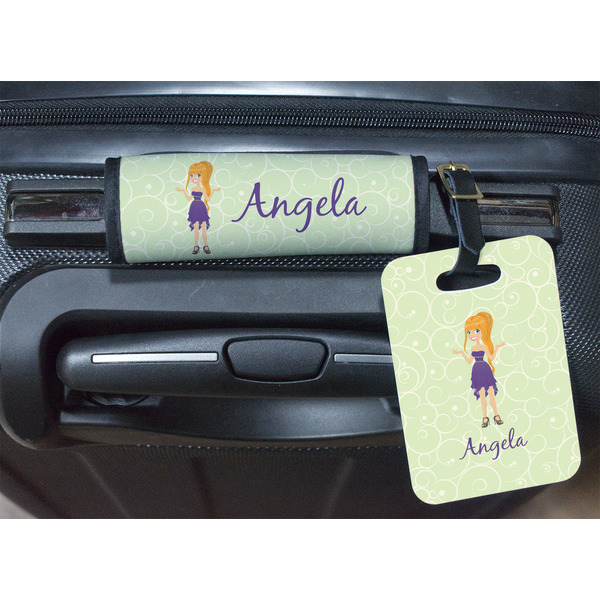 Custom Character (Woman) Luggage Wrap & Tag