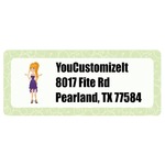 Custom Character (Woman) Return Address Labels (Personalized)