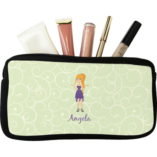 Custom Custom Character (Woman) Makeup / Cosmetic Bag (Personalized)