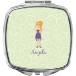 Custom Character (Woman) Compact Makeup Mirror (Personalized)