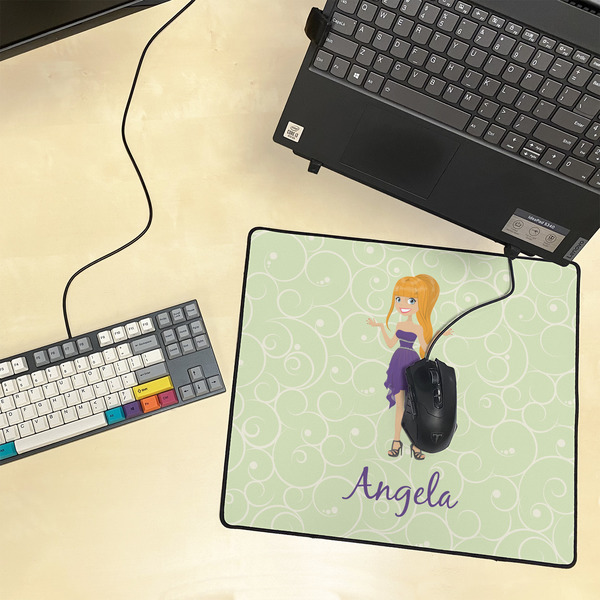 Custom Character (Woman) Medium Gaming Mats - LIFESTYLE