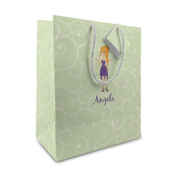 Custom Character (Woman) Medium Gift Bag (Personalized)