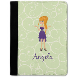 Custom Character (Woman) Notebook Padfolio w/ Name or Text
