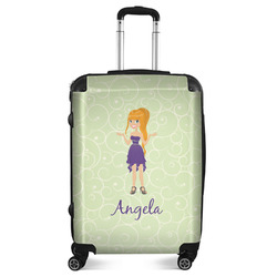 Custom Character (Woman) Suitcase - 24" Medium - Checked (Personalized)