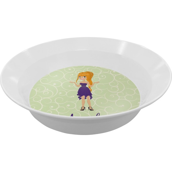 Custom Custom Character (Woman) Melamine Bowl (Personalized)