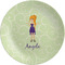 Custom Character (Woman) Melamine Plate 8 inches