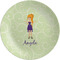 Custom Character (Woman) Melamine Plate (Personalized)