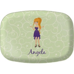 Custom Character (Woman) Melamine Platter (Personalized)