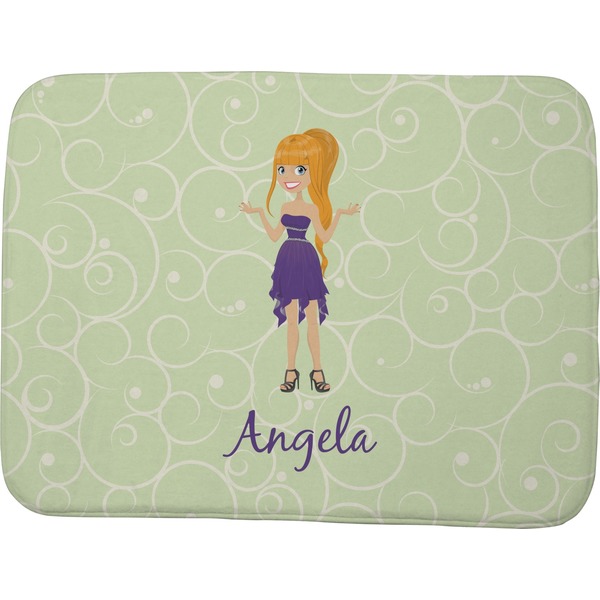Custom Custom Character (Woman) Memory Foam Bath Mat - 48"x36" (Personalized)